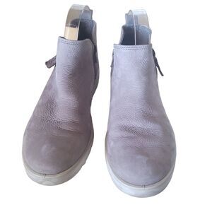 Ecco Bella Zip Love Bootie Size 39 8/8.5 US Gray Yak leather